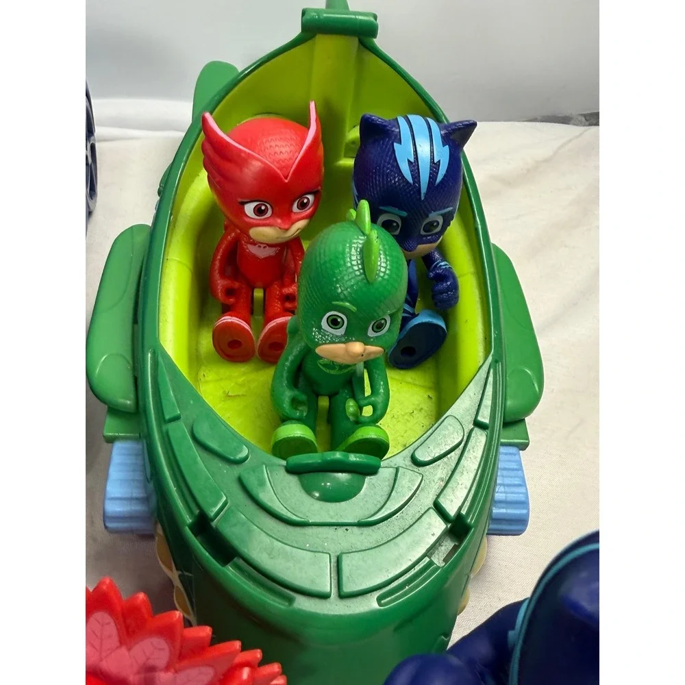 PJ Masks Toy Lot #2 Catboy Owlette Gekko Vehicles and Action Figures Set